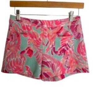 Lilly Pulitzer Alycia Poolside Blue Love Birds Shorts 0